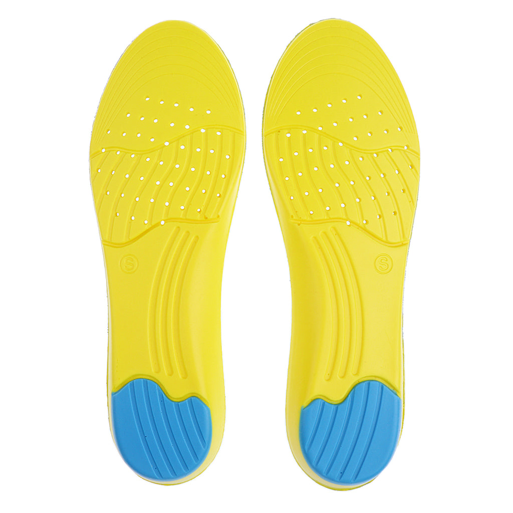 Sports Memory Foam Orthotic Arch Support Shoe Insoles Insert Pads S Grey