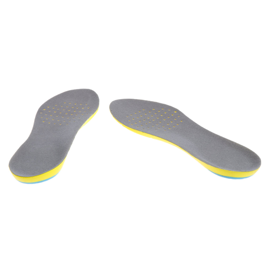 Sports Memory Foam Orthotic Arch Support Shoe Insoles Insert Pads S Grey