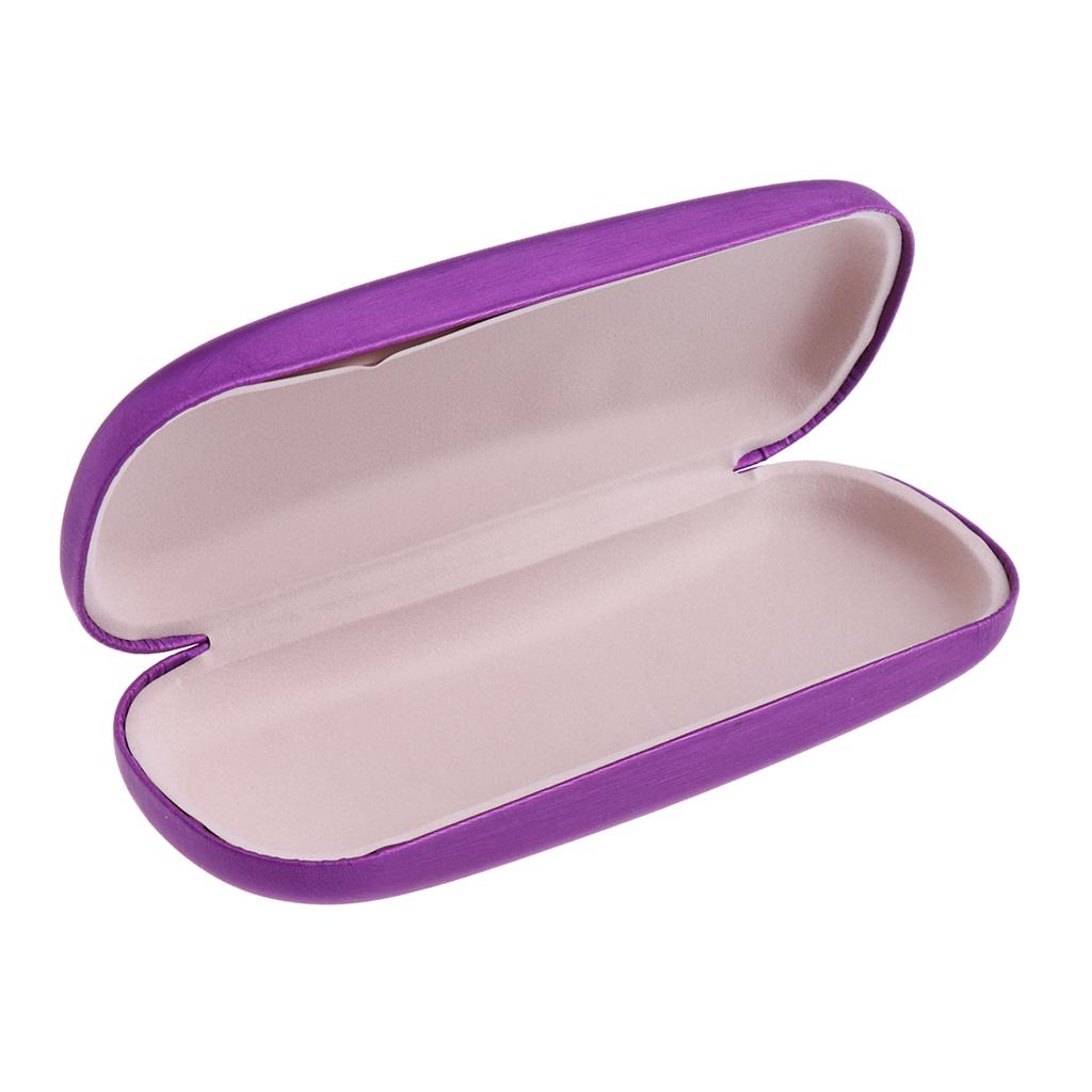 2 Pieces Eye Glasses Protector Eyewear Hard Case Sunglasses Box purple