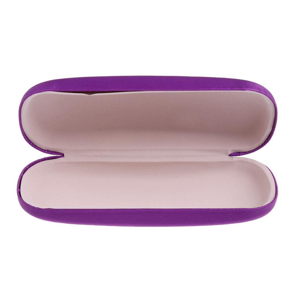 2 Pieces Eye Glasses Protector Eyewear Hard Case Sunglasses Box purple