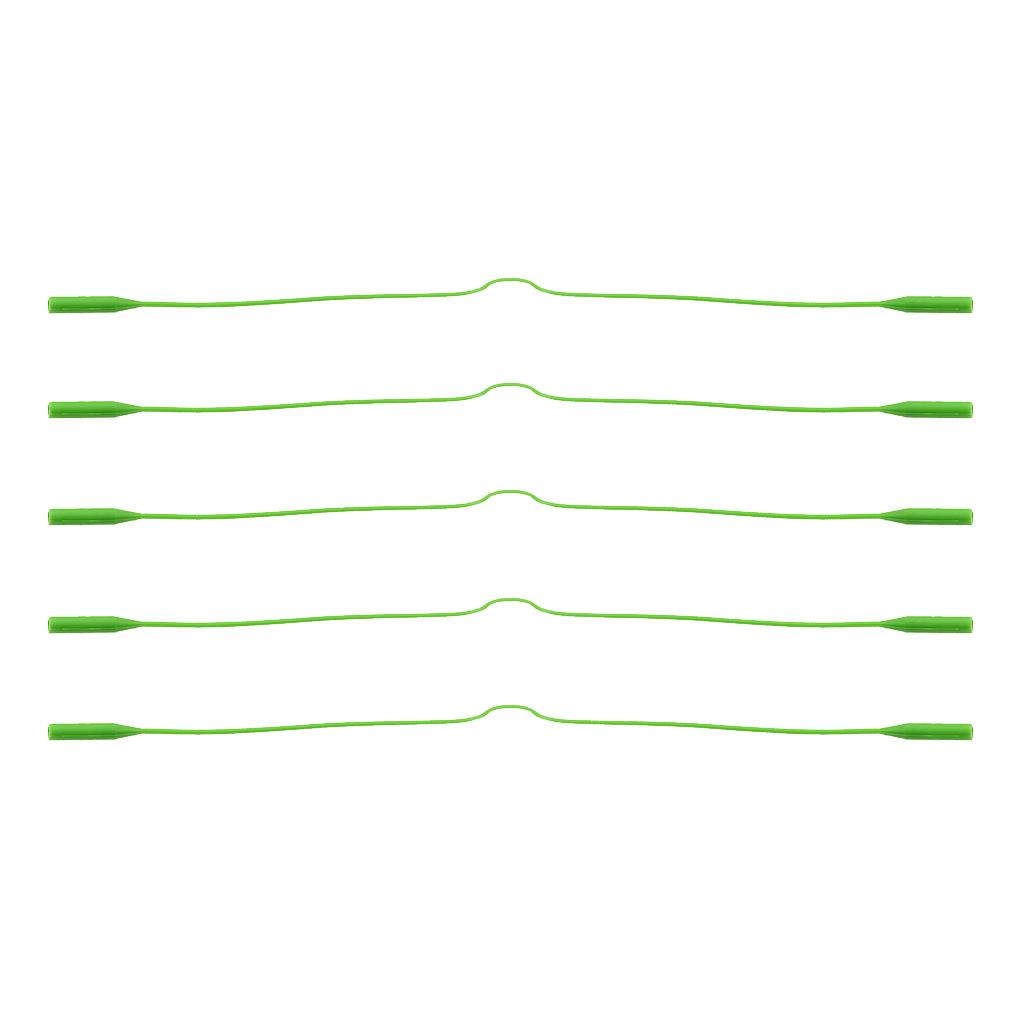 5 Pieces Silicone Sports Glasses Strap Eyeglass Sunglasses Holder Green
