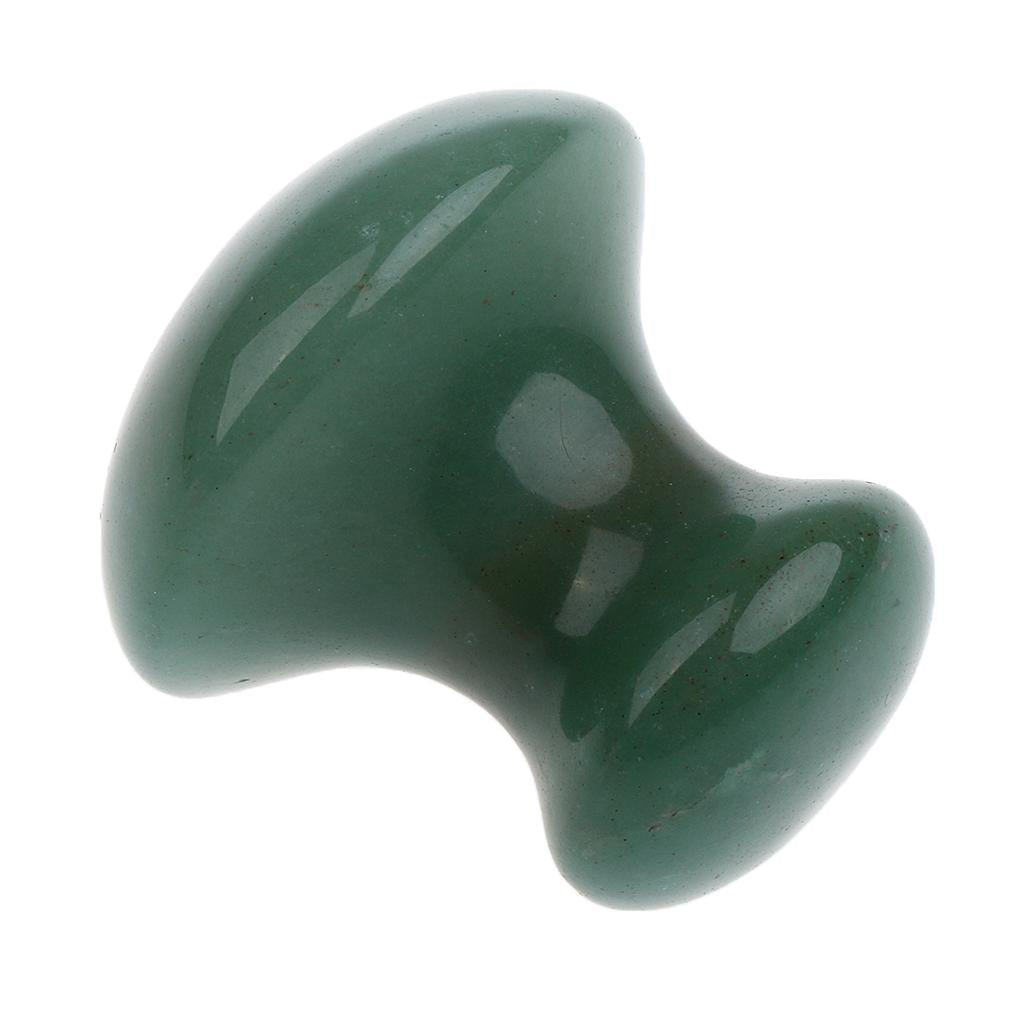 2 Pieces Massage Stone Mushroom Shape Jade Facial Guasha Scraping Tool