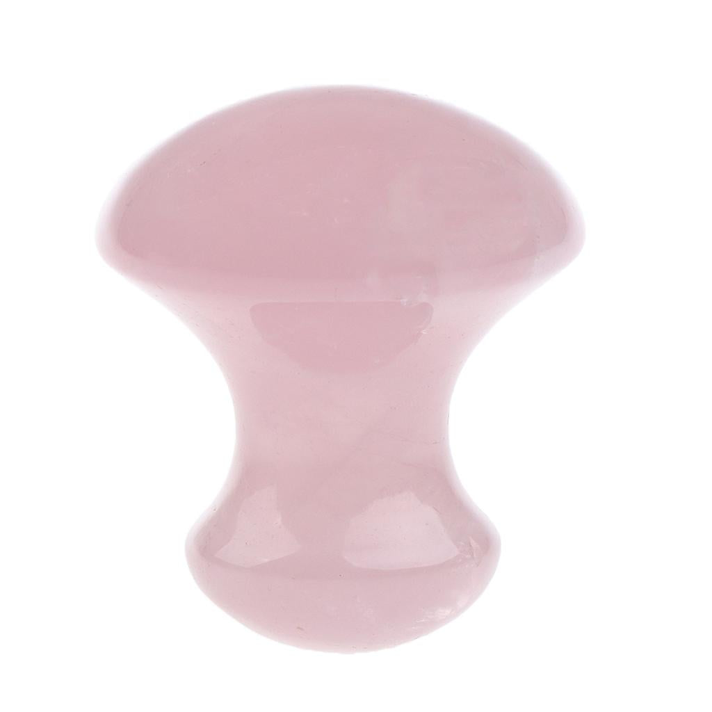 2 Pieces Massage Stone Mushroom Shape Jade Facial Guasha Scraping Tool