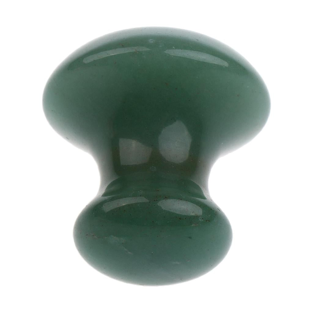 2 Pieces Massage Stone Mushroom Shape Jade Facial Guasha Scraping Tool