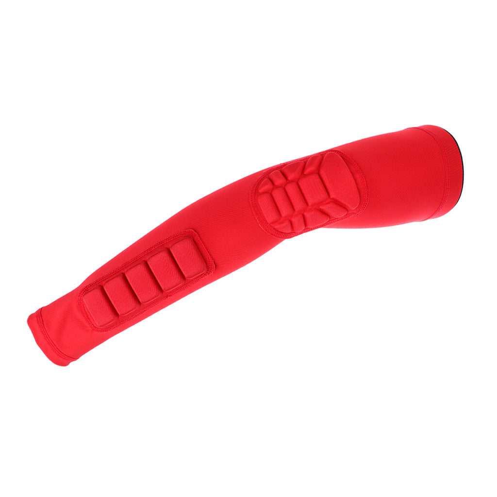 Sports Elbow Support Brace Protector Guard Pad Arm Compression Sleeve M Red