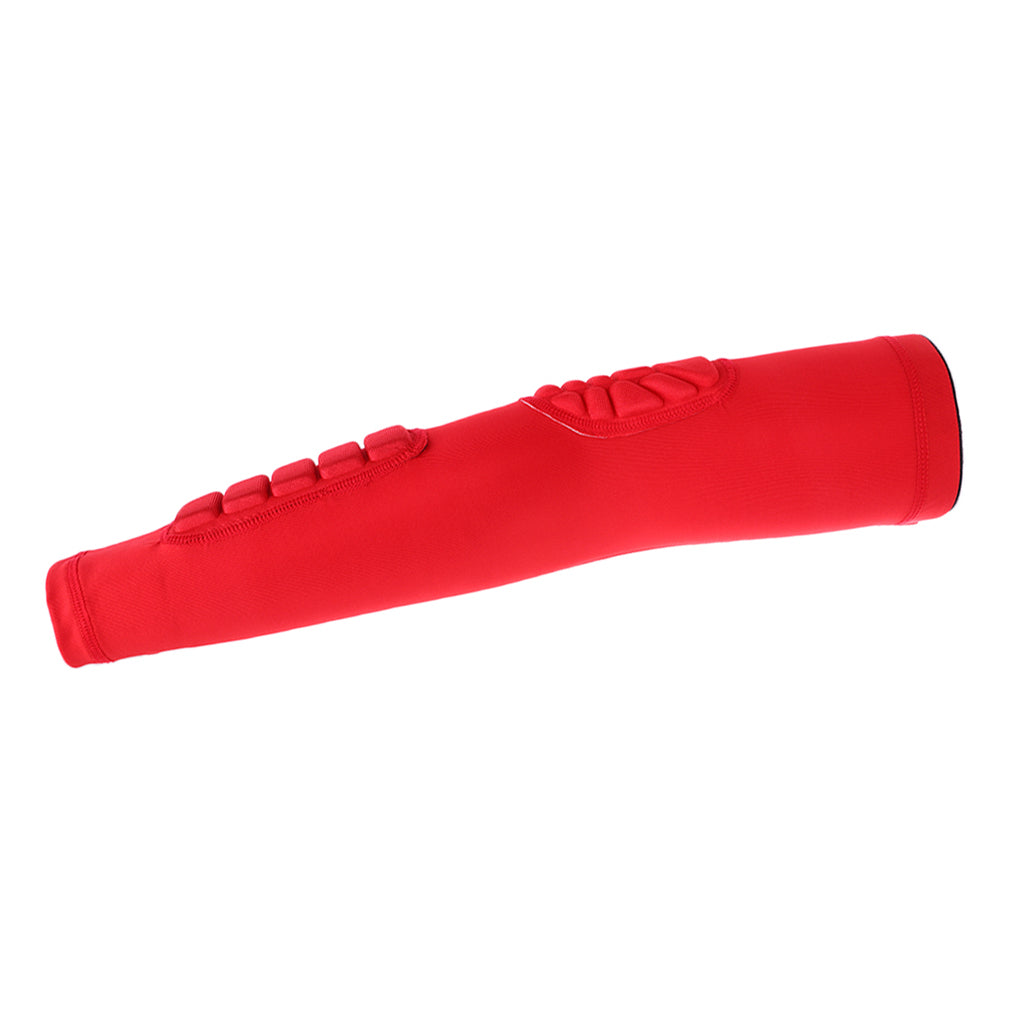 Sports Elbow Support Brace Protector Guard Pad Arm Compression Sleeve M Red