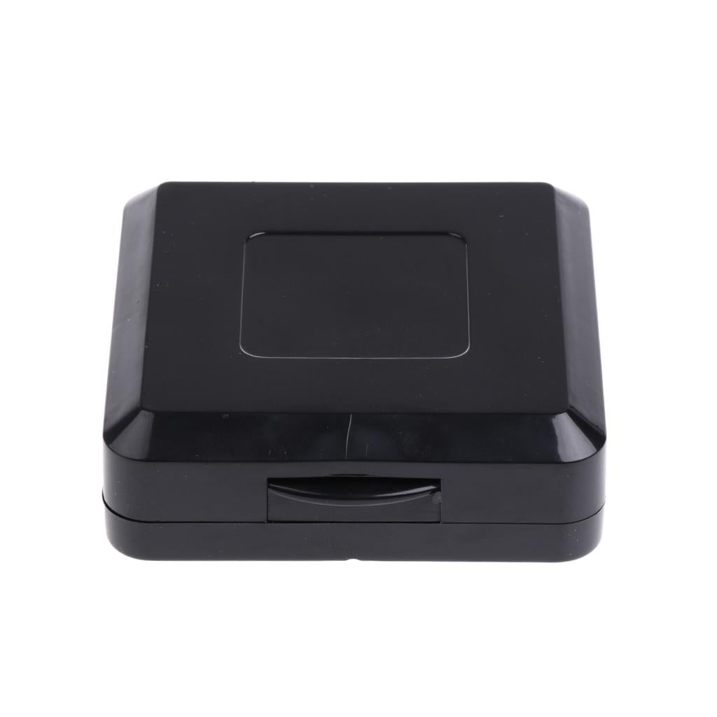Mini Travel Contact Lenses Case Soaking Storage Box Kit with Mirror Black