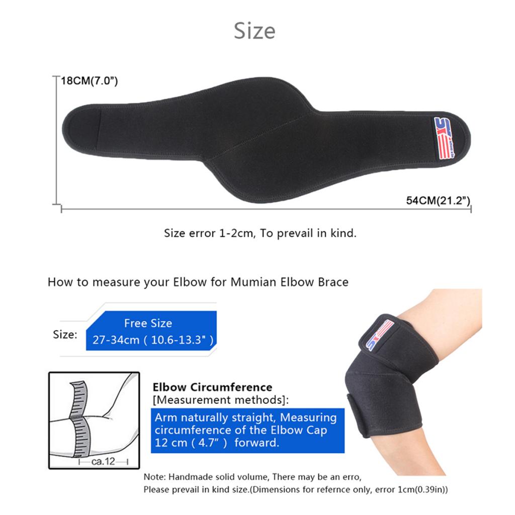 Outdoor Adjustable Elbow Brace Strap Arm Compression Sleeves Guard Support