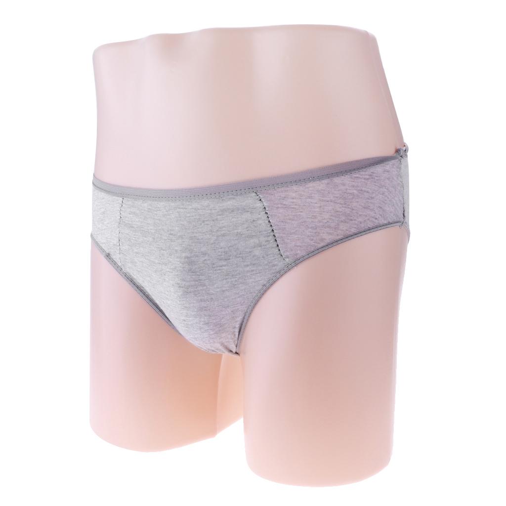 5 Pieces Adults Disposable Briefs Travel Men One Time Underwear XL Gray