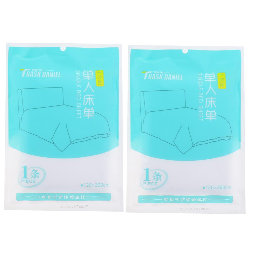 2 Pieces Disposable Travel Non-woven Bed Sheets Salon Bed Table Cover M