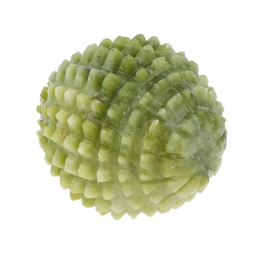 Natural Jade Stone Acupuncture Trigger Point Massage Ball Hand Exercise Tool