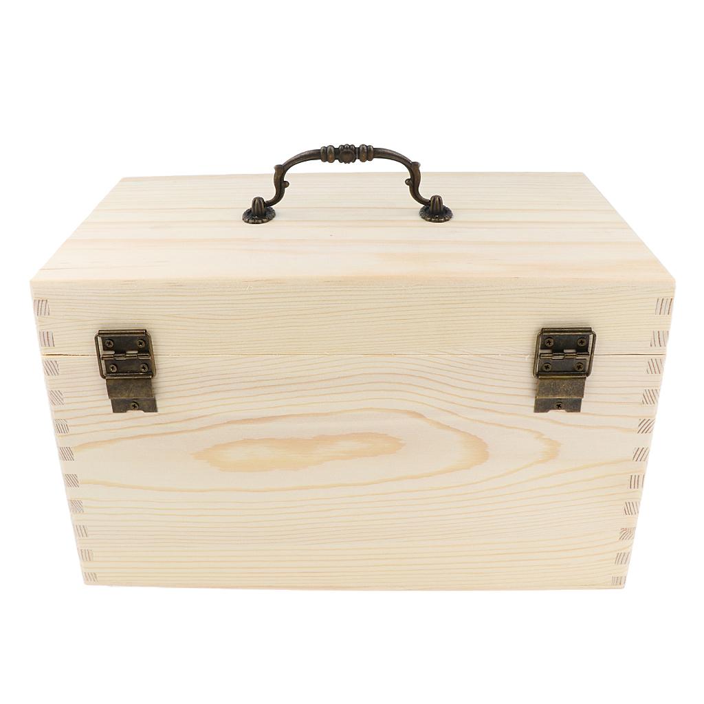 Essential Oil Wooden Box Multi-Tray Organizer Storage Case Display Holder