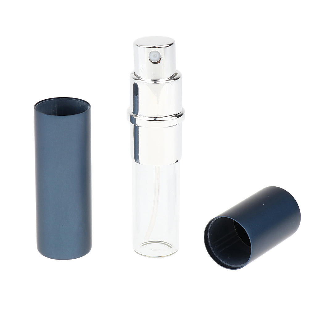 6 Pieces 10ml Refillable Mist Spray Bottle Perfume Pressed Atomizer Blue