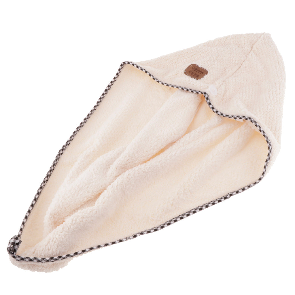 Microfiber Hair Dry Cap Turban Fast Drying Wrap Turbo Twist Towel White