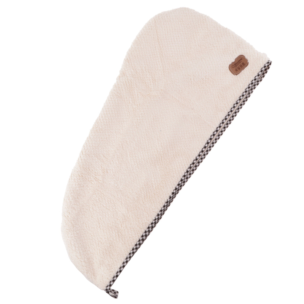 Microfiber Hair Dry Cap Turban Fast Drying Wrap Turbo Twist Towel White