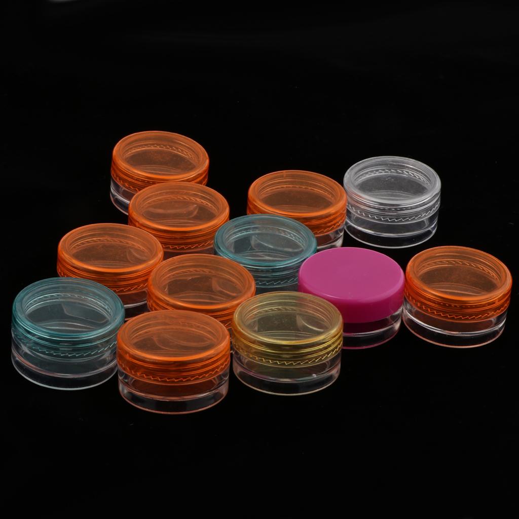 20 Piece Refillable Cosmetic Jars Sample Makeup Container 3g Round Bottom