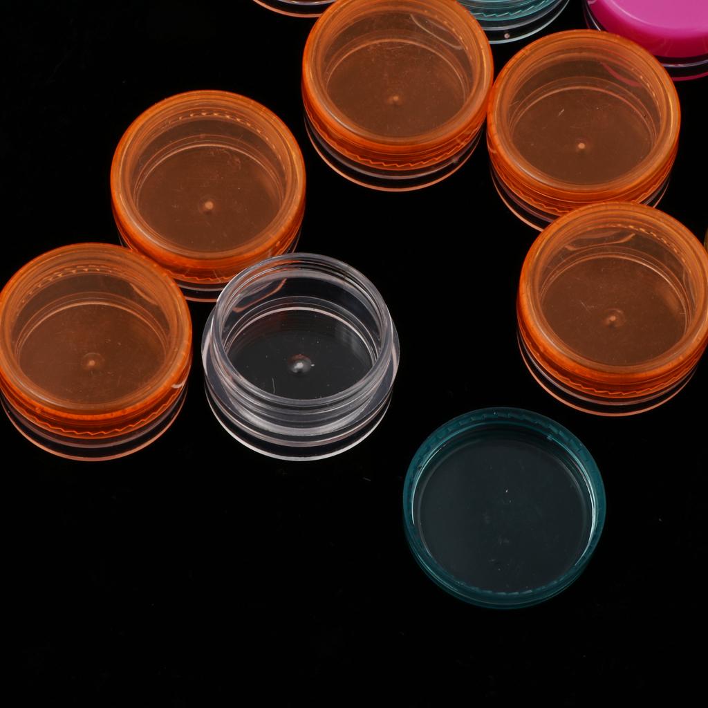 20 Piece Refillable Cosmetic Jars Sample Makeup Container 3g Round Bottom