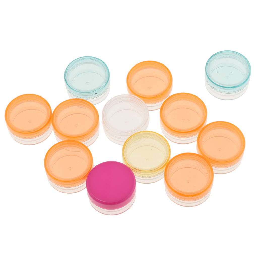 20 Piece Refillable Cosmetic Jars Sample Makeup Container 3g Round Bottom