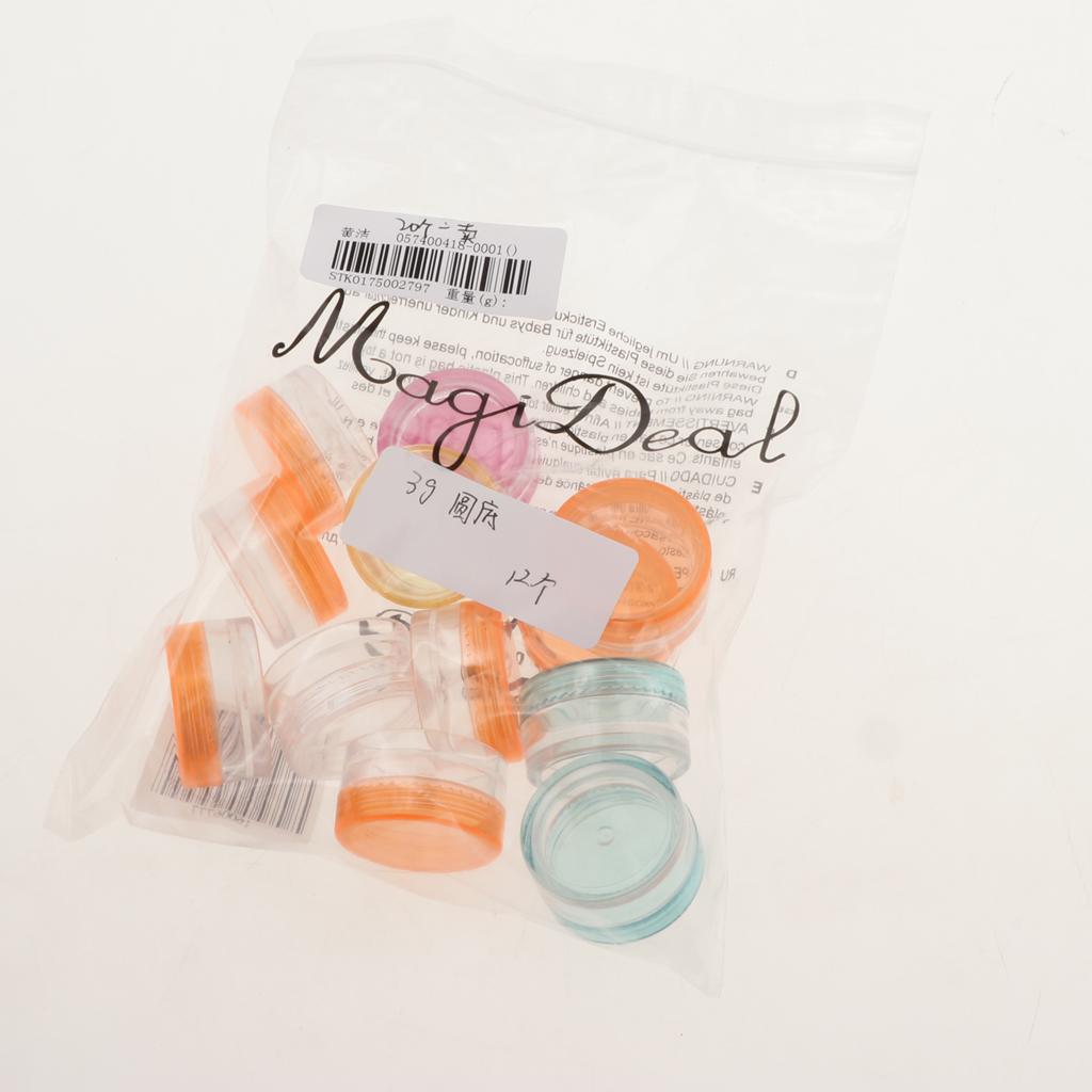 20 Piece Refillable Cosmetic Jars Sample Makeup Container 3g Round Bottom
