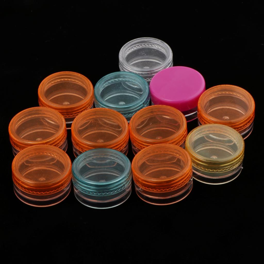 20 Piece Refillable Cosmetic Jars Sample Makeup Container 3g Round Bottom