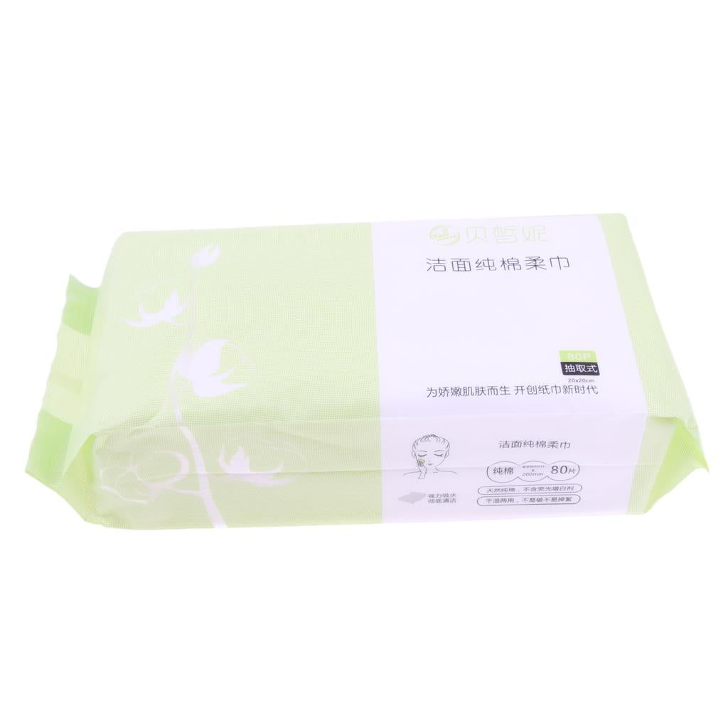 80 Pieces Disposable Towels Makeup Remover Facial Cleansing Tissues Wipes 3#