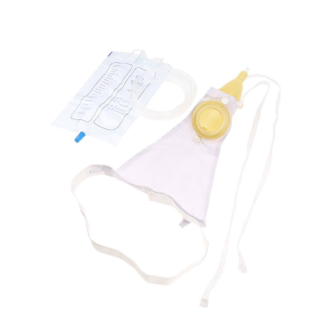 Reusable Male Urinal System Pee Holder with Collection Bag Incontinence Aid