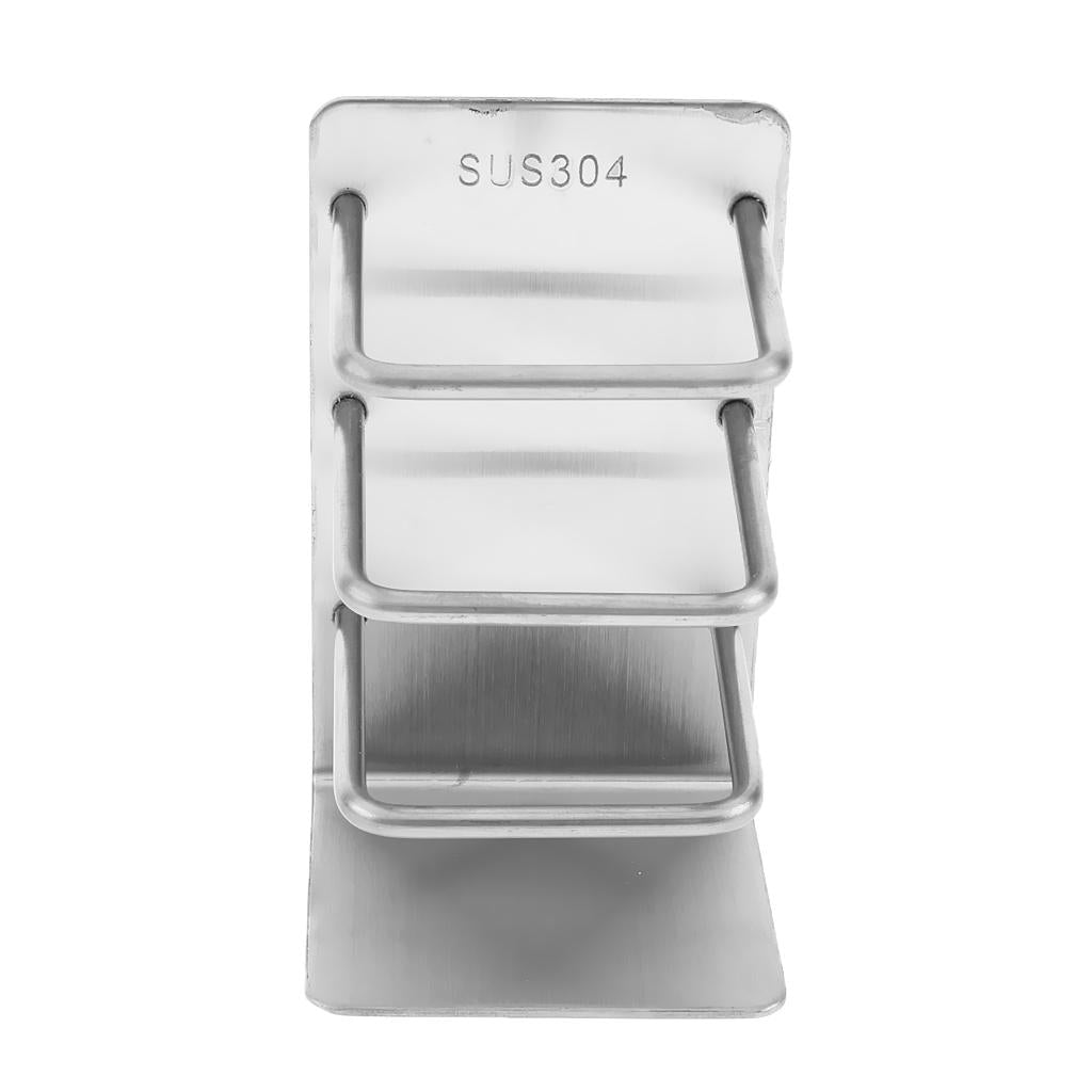 Set of 4 Pieces Wall Mount Shower Bathroom Toothbrush Toothpaste Cup Holder