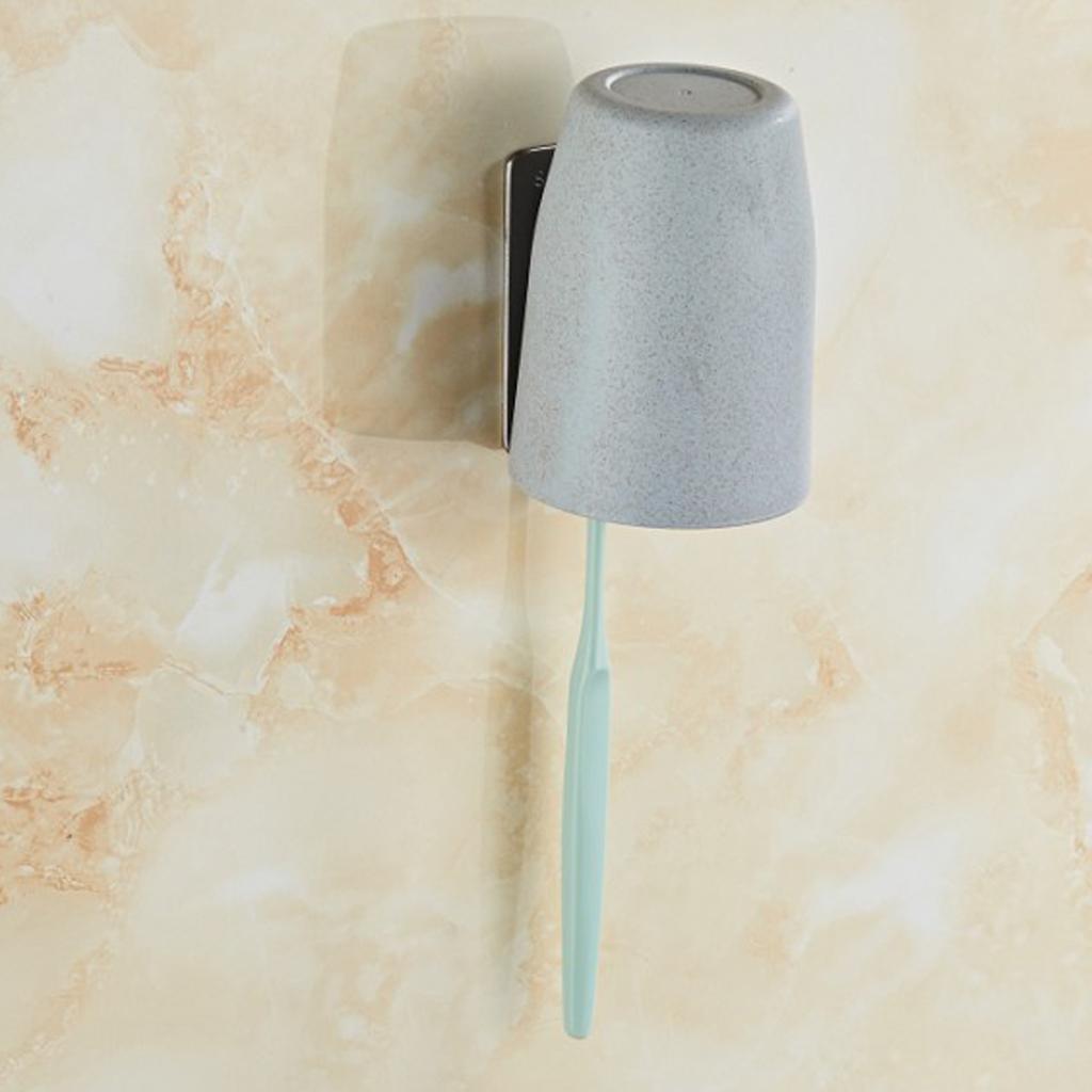 Set of 4 Pieces Wall Mount Shower Bathroom Toothbrush Toothpaste Cup Holder