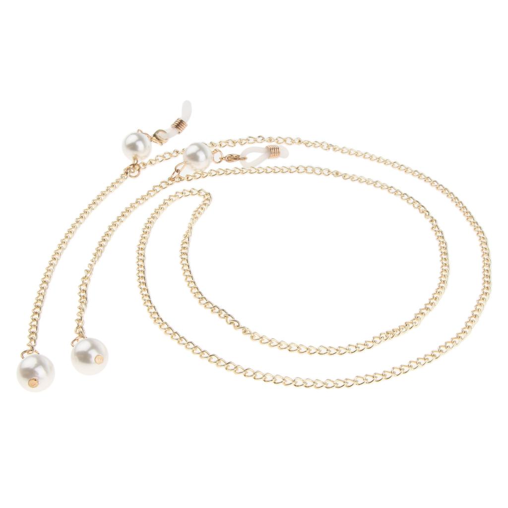 Elegant Eyeglass Reading Glasses Sunglasses Holder Necklace Chain Gold