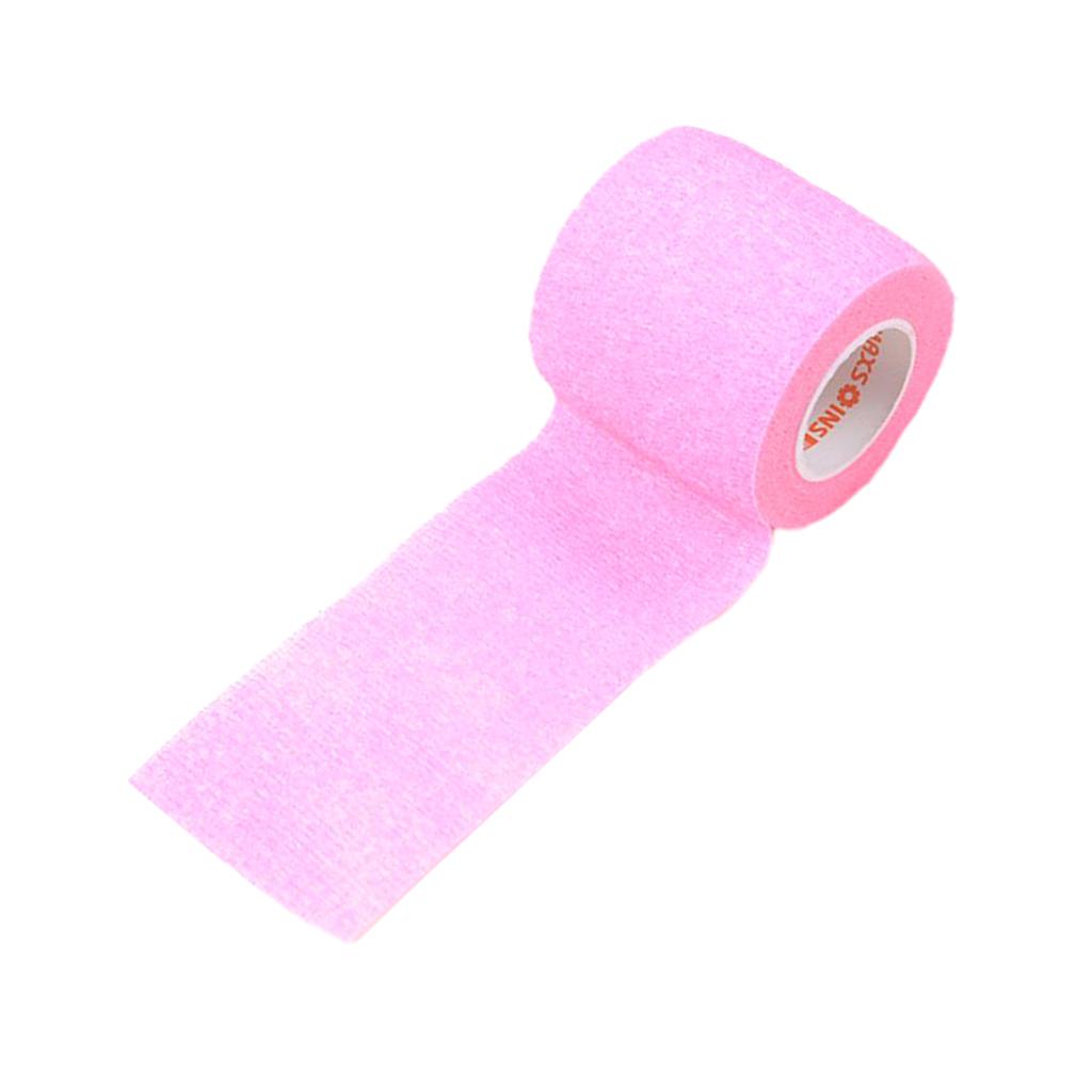 5cm Self Adhesive Bandage Elastic Tape Wrap for First Aid Fluorescent Pink