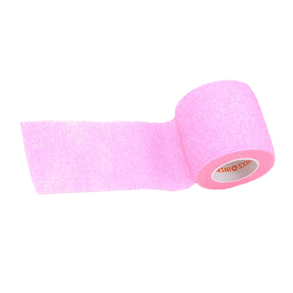 5cm Self Adhesive Bandage Elastic Tape Wrap for First Aid Fluorescent Pink