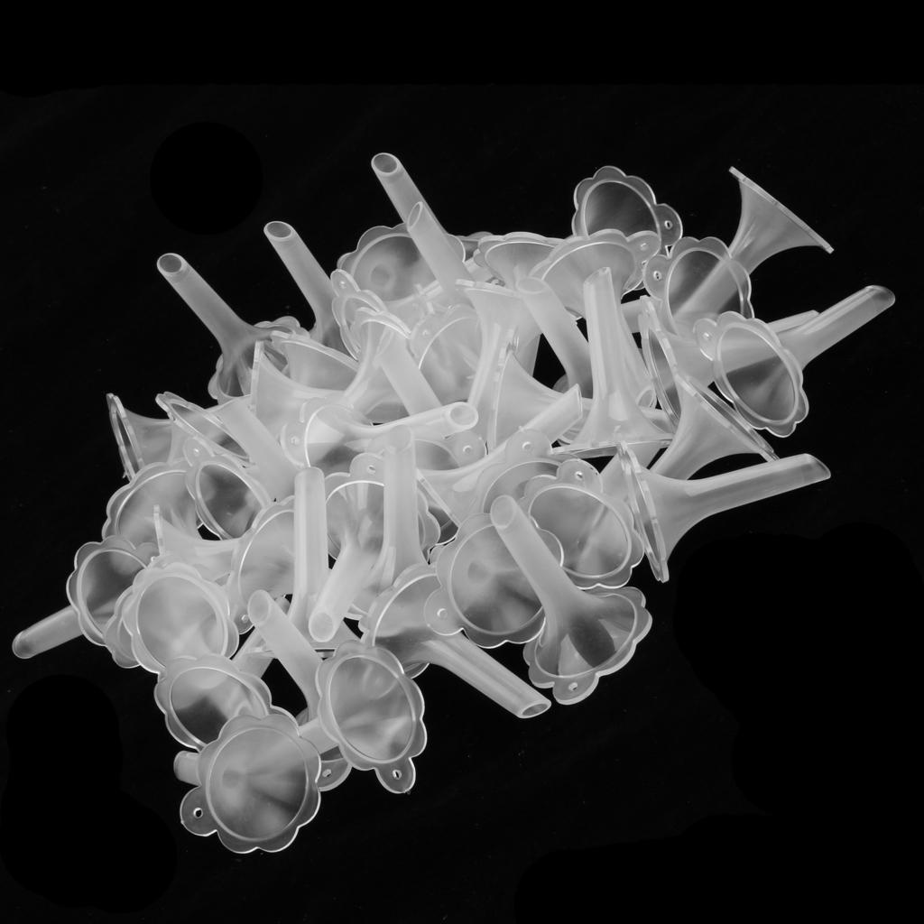 50pcs Funnels for Filling Perfume Diffuser Bottle Liquid Oil Flower Shape