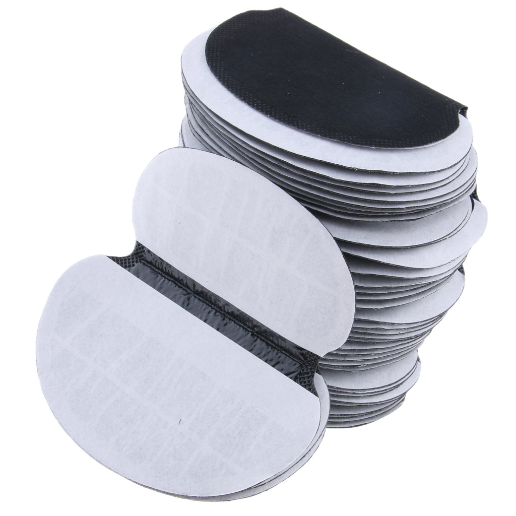 50 Piece Disposable Underarm Armpit Sweat Perspiration Pads Guards Black