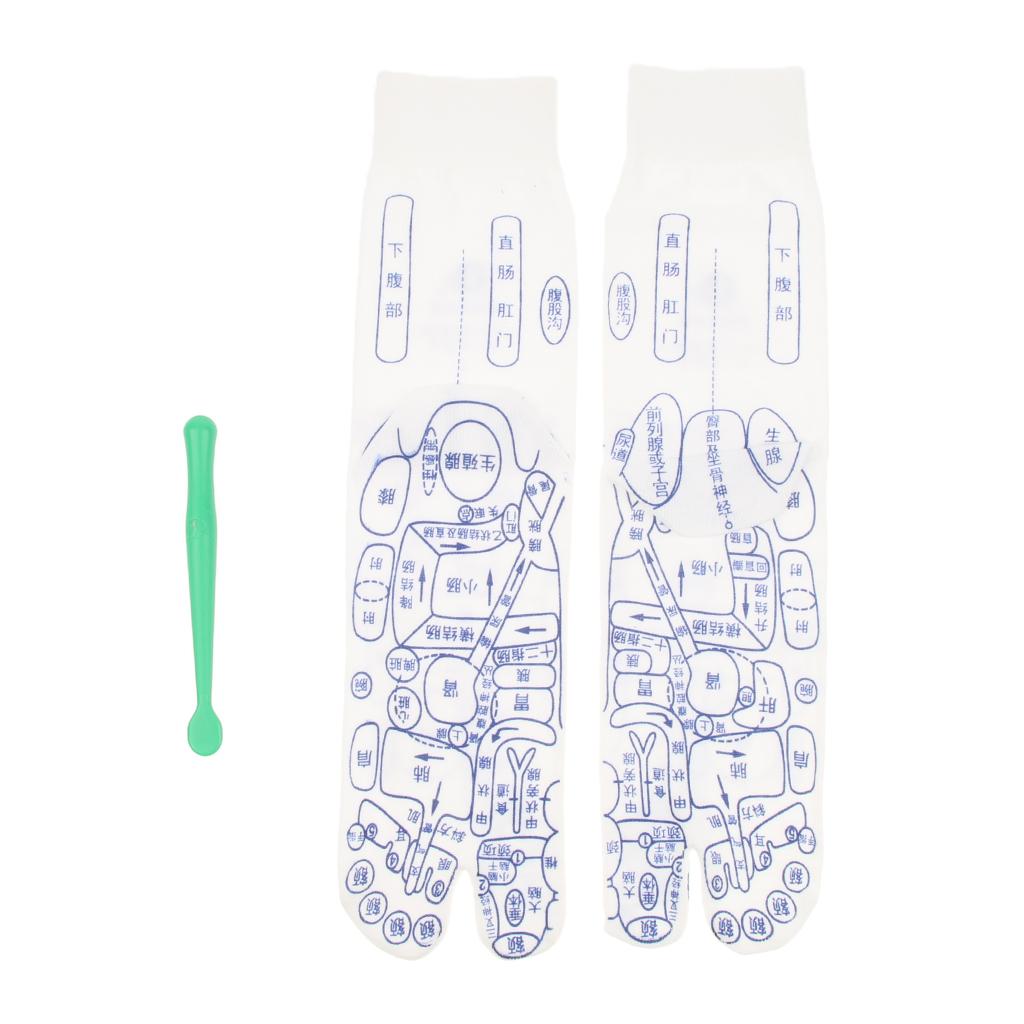 1 Pair Foot Pressure Point Acupuncture Reflexology Socks for Men Women S