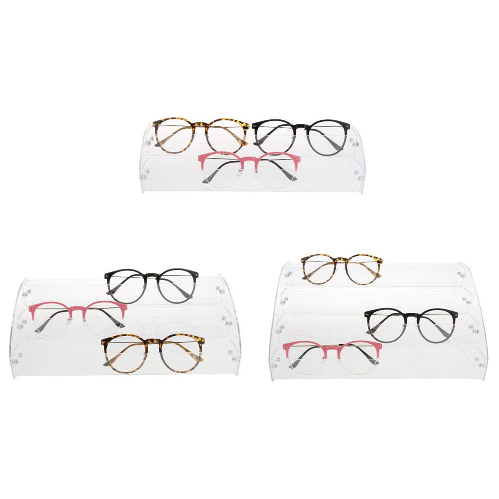 1 Pcs Multi-Layer Acrylic Sunglasses Display Stand Nail Polish Rack 3 Layers