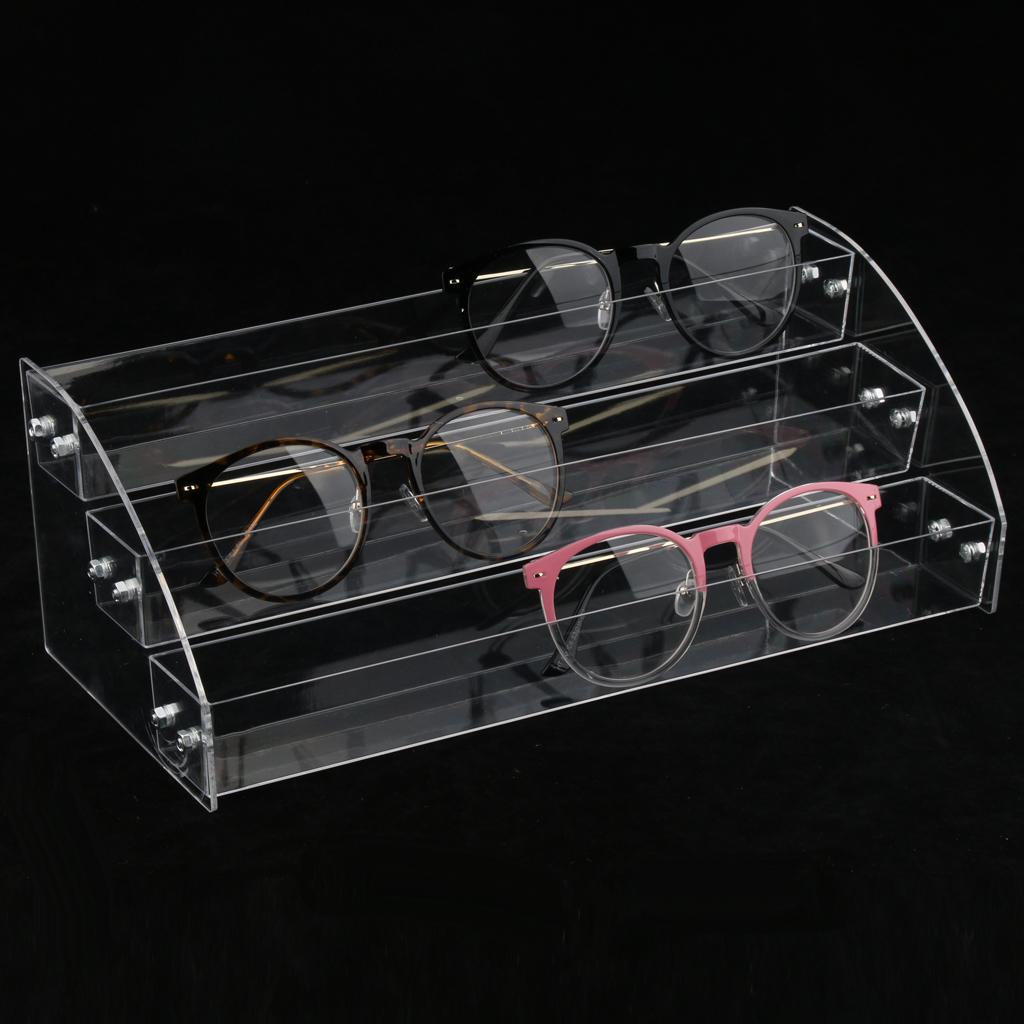 1 Pcs Multi-Layer Acrylic Sunglasses Display Stand Nail Polish Rack 3 Layers