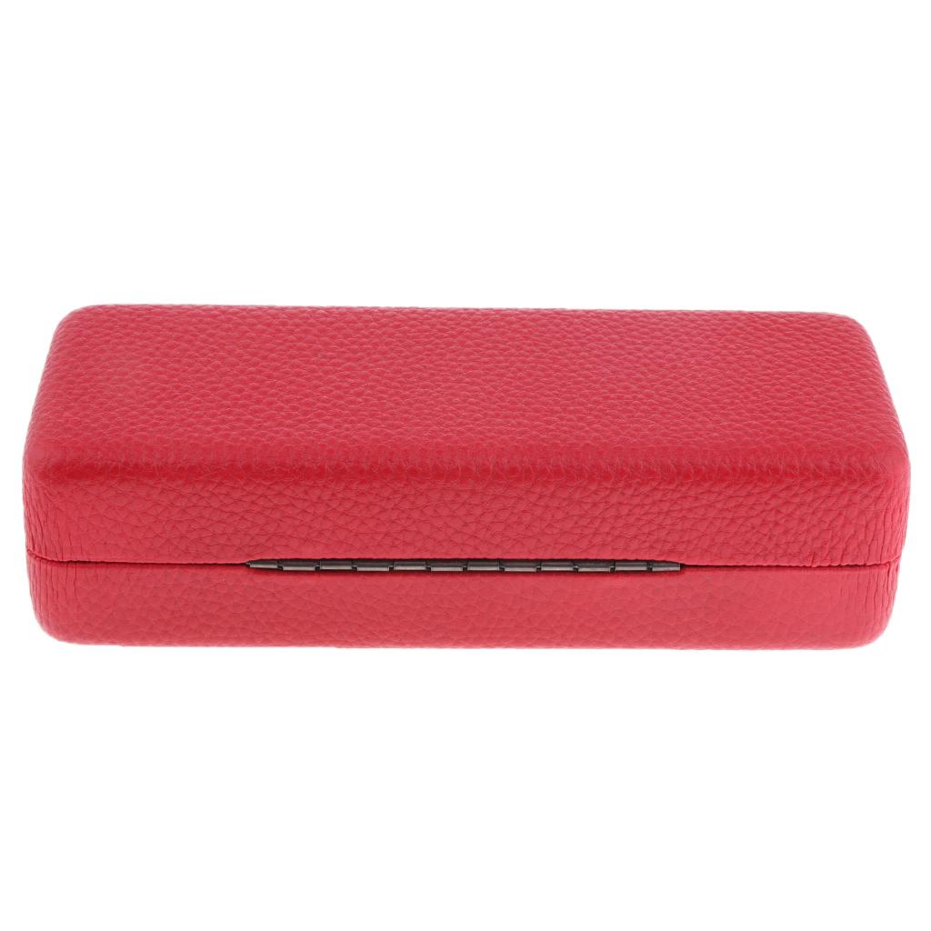 5xDurable Eyeglass Case Eyewear Storage Box Glasses Sunglasses Protector Red