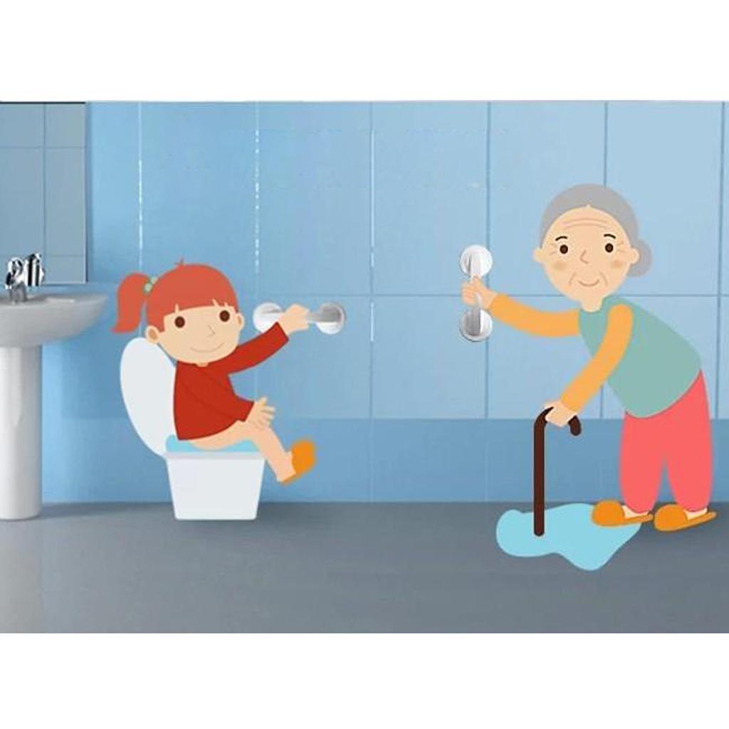 Suction Bathroom Grip Rail Shower Handle Bar Safety Support for Elder 19.4CM