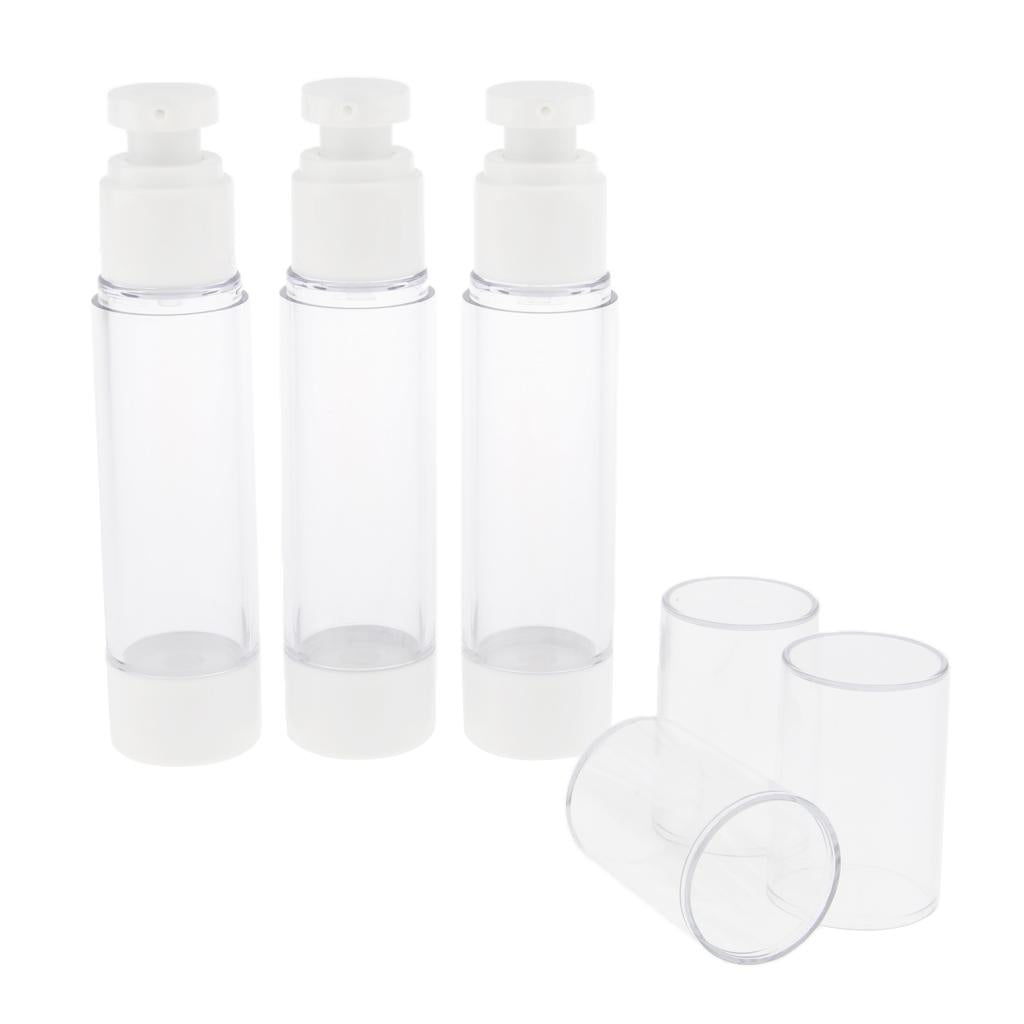 3 Pieces Empty Refillable Vacuum Bottles Cosmetic Sample Containers 50ml