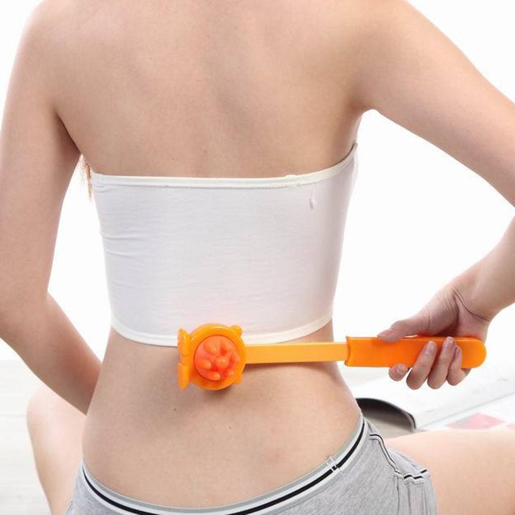 Orange Massage Hammer Stick Knocking Knots Massager Trigger Point Tool