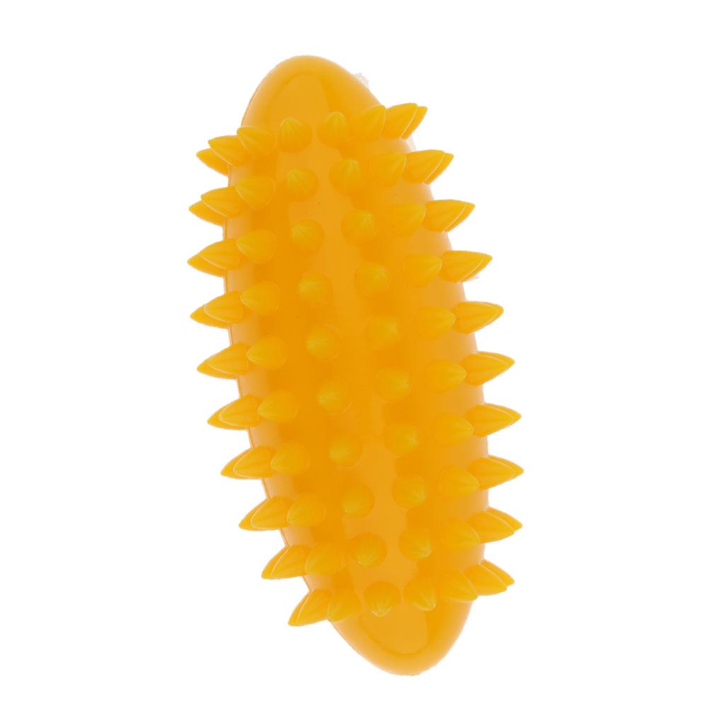 Oval Spiky Massage Ball for Deep Tissue Massage Stress Reflexology Yellow