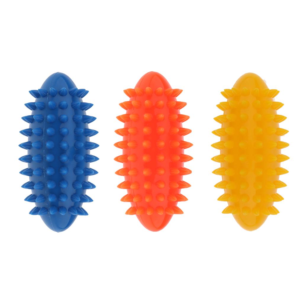 Oval Spiky Massage Ball for Deep Tissue Massage Stress Reflexology Yellow