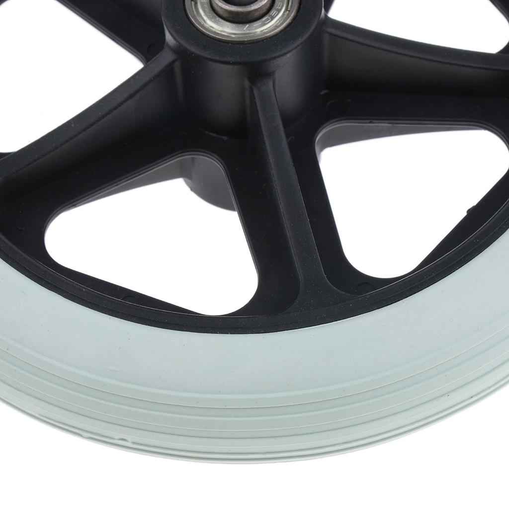 1pc 7" Wheelchair Replacement Front Wheel Smooth Castor Silent Supplies Grey