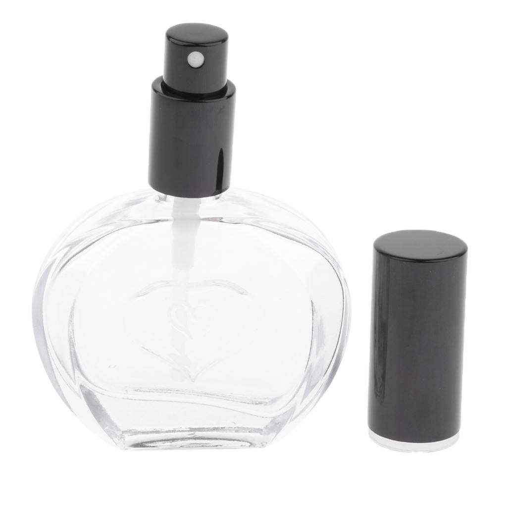 50ML Portable Empty Refillable Spray Container Crystal Round Bottles Travel