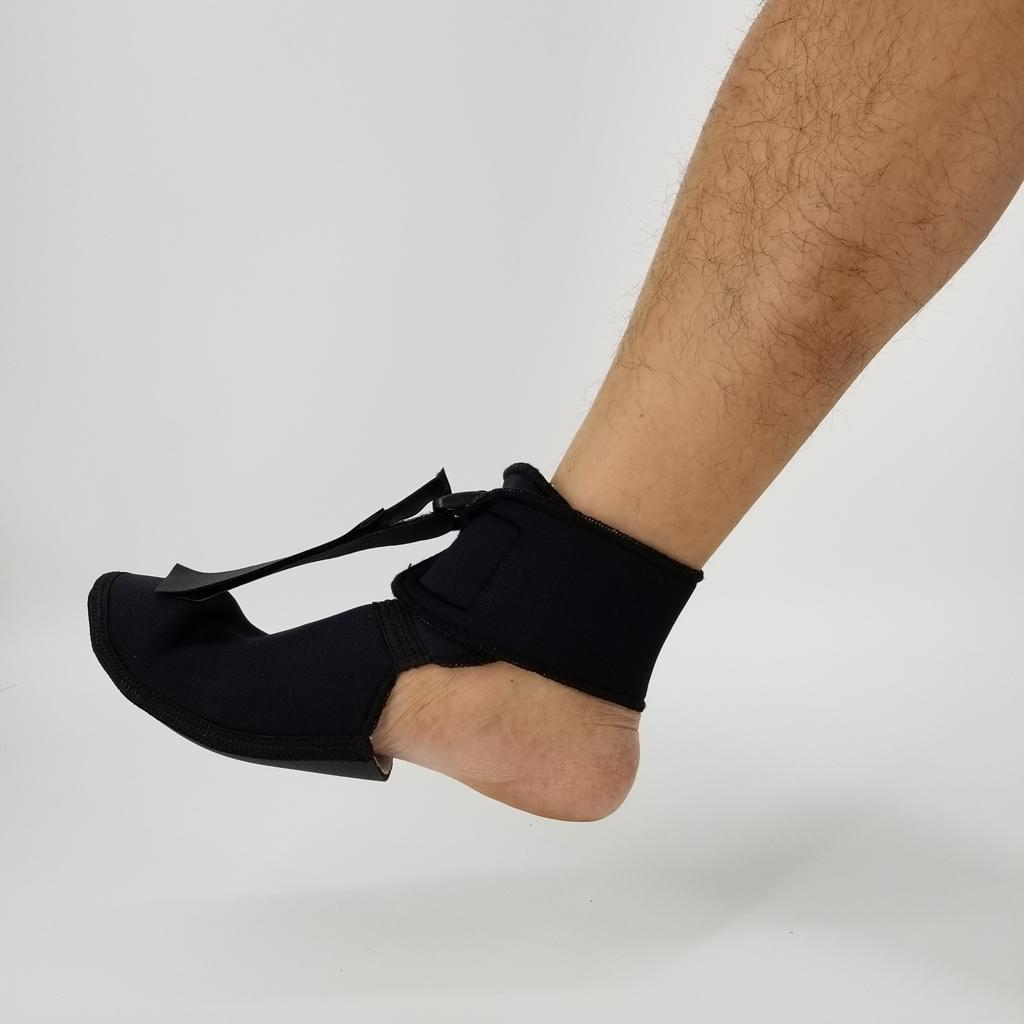 Plantar Fasciitis Night Splint Foot Drop Support Brace Stretch Belt M-Black