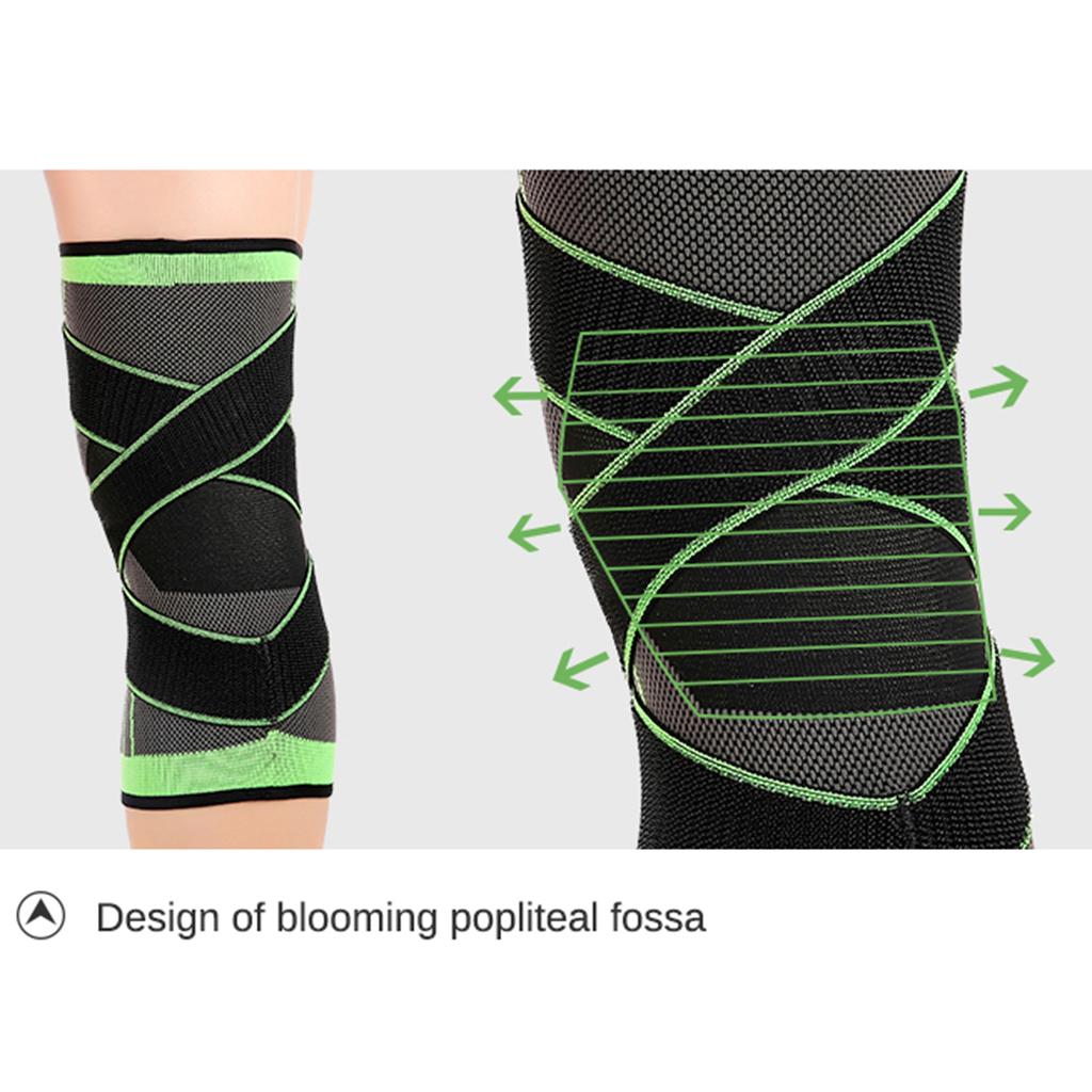 Breathable Knee Compression Sleeve Support Brace Guard Protector Wrap XL