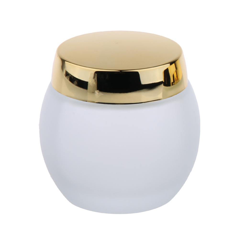 120g Frosted Glass Mask Jar Cream Containers Cosmetic Empty Can Gold Lid