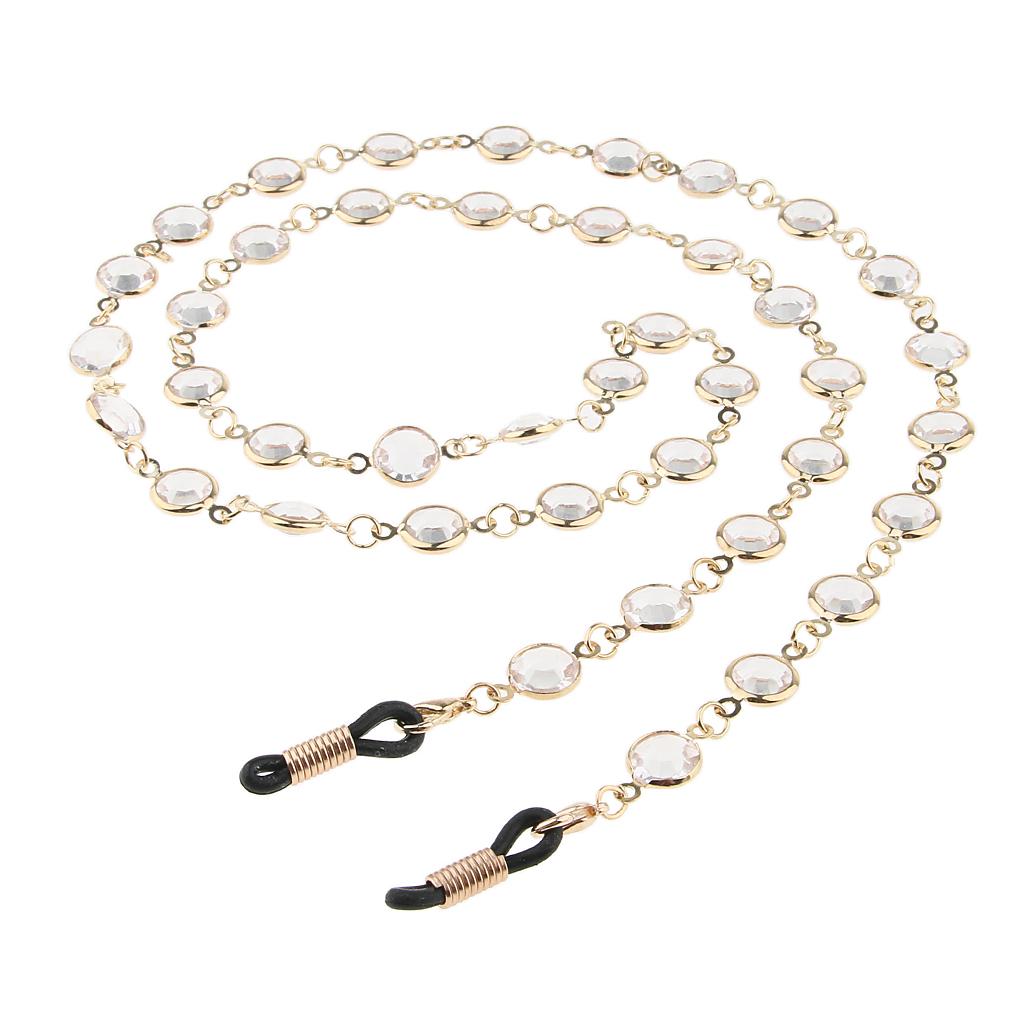 Metal Eyeglasses Reading Glasses Sunglasses Holder Necklace Chain Cord Gold
