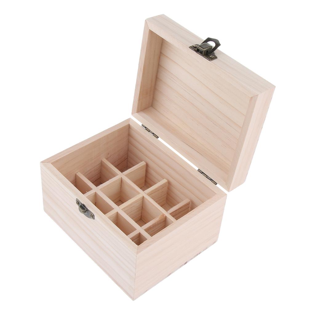 Wooden Essential Oil Box/case Can holds 12 Pieces 10ml Essential Oil Bottles