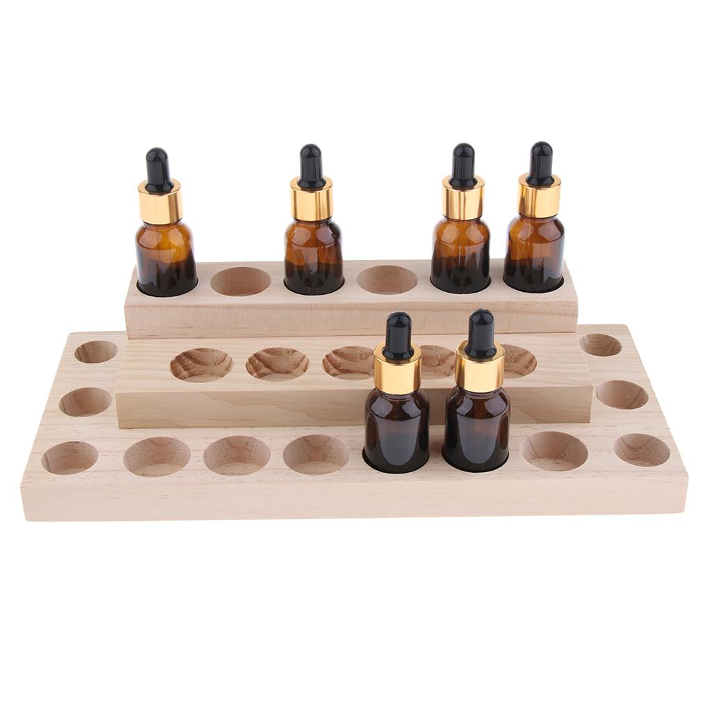 Wood Essential Oil Displaying Storage Organizer Rack Holder for 30ml Bottles